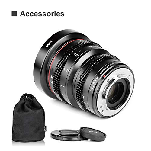 - Meike 25mm T2.2 Manual Focus Prime Mini Cinema Lens -