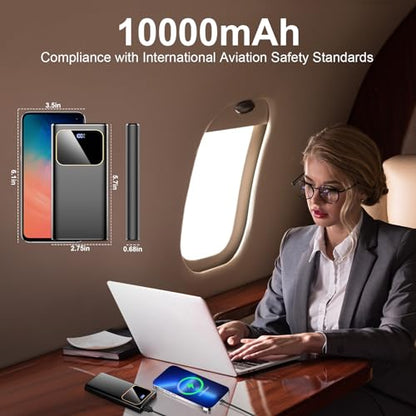 Coucur Power Bank Fast Charging 10000mAh, 22.5W Portable Charger USB C Input & Output Powerbank with LED Display, PD3.0 QC4.0 Phone Battery Pack for iPhone, Samsung, Huawei, iPad and More