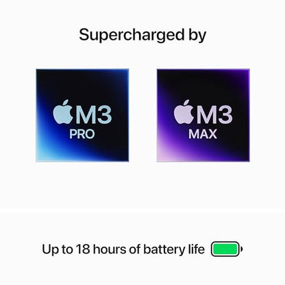 Apple 2023 MacBook Pro laptop M3 Pro chip with 11‑core CPU, 14‑core GPU: 14.2-inch Liquid Retina XDR display, 18GB unified memory, 512GB SSD storage. Works with iPhone/iPad; Space Black