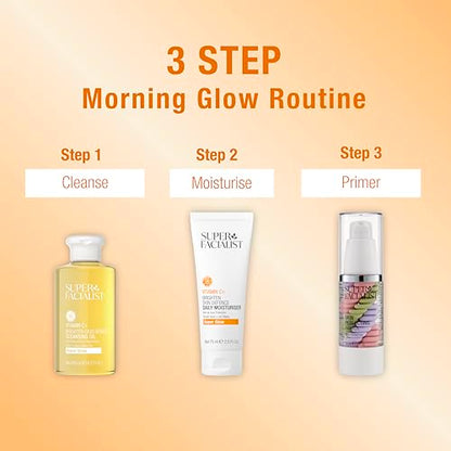 - Super Facialist | Vitamin C + Brighten Skin Renew Cleansing Oil | Face Cleanser for Dissolving Makeup -