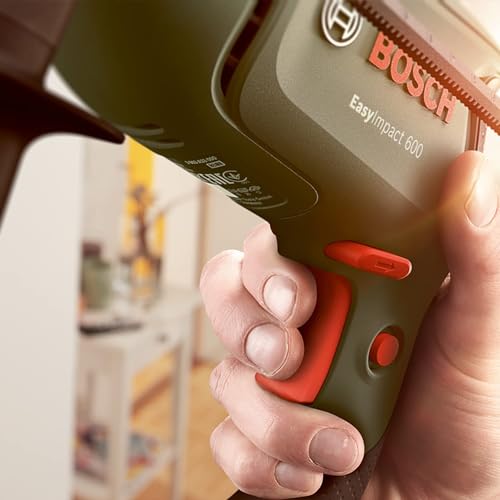 Bosch Electric Combi Drill EasyImpact 600 (600 W, in Carrying Case), Dark Green