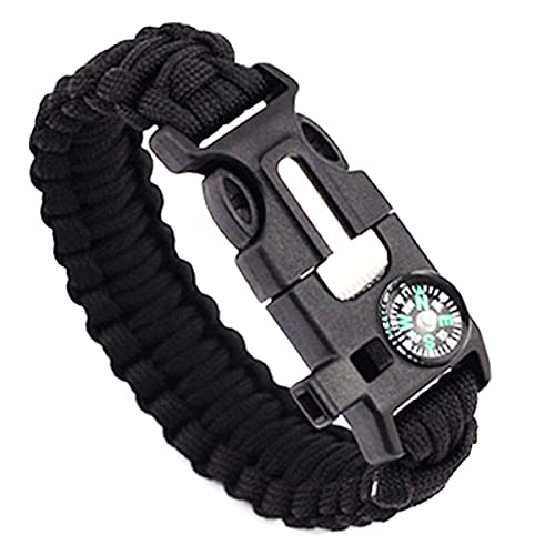 - STEK Survival Bracelet | 2 Pack | Paracord Survival Military Bracelet |  With Compass & Whistle -
