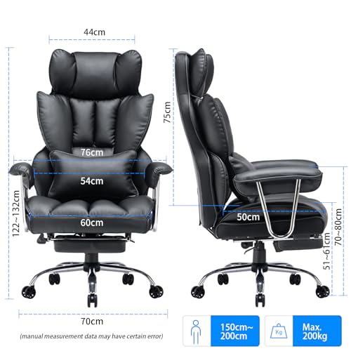 - Efomao Desk Office Chair | PU Leather Ergonomic Office Chair | Adjustable Big High Back Computer Chair -