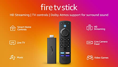 Amazon Fire TV Stick, Alexa Voice Remote, TV controls and access to hundreds of thousands of films and TV episodes