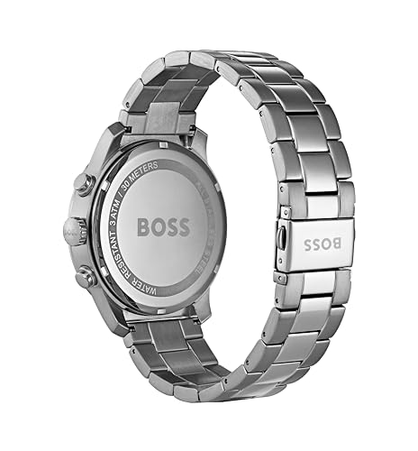 BOSS Chronograph Quartz Watch for Men with Silver Stainless Steel Bracelet - 1513527