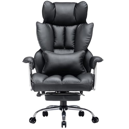 - Efomao Desk Office Chair | PU Leather Ergonomic Office Chair | Adjustable Big High Back Computer Chair -