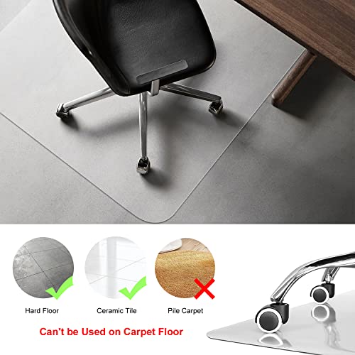 - Kuyal Clear Chair Mat for Hard Floors | 90x120cm (3'x4') | Transparent Floor Mat -