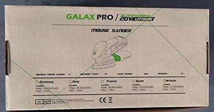 - GALAX PRO Cordless Sander 20V | Detail Sanders | 20Pcs Sandpapers | 12000 RPM Sanders with Dust Collection System for Tight Spaces -