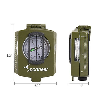 - Sportneer Compass | Hiking Compass Navigation | Waterproof Shockproof Military Compass -