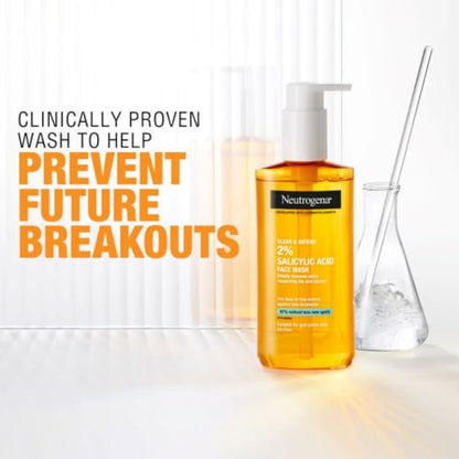 - Neutrogena | Clear and Defend | 2% Salicylic Acid Face Wash | 200ml -