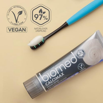 Biomed Calcimax 97% Natural Toothpaste | Enamel Repair & Cavity Protection | Vegan, SLES Free 100g