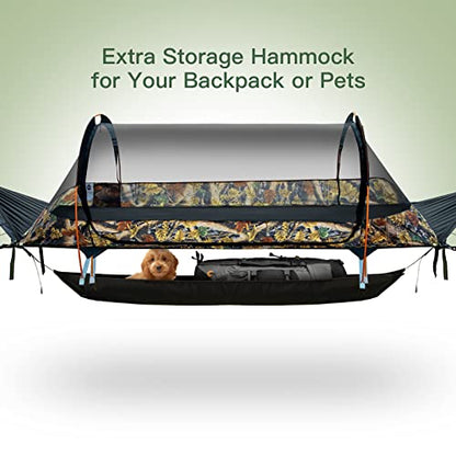 - Night Cat Flat Lay Hammock Tent with Mosquito Net | Waterproof -