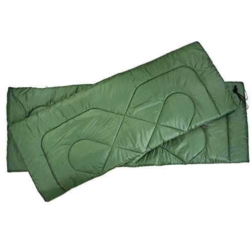 Amazon Basics Sleeping Bag for Cold-Weather Camping and Hiking, Two-Person Queen Sized, Double, Rectangular, Olive Green