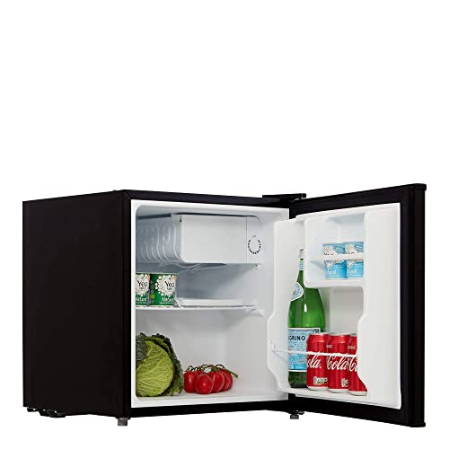 Cookology MFR45BK Small Table Top Mini Fridge for Counter Tops 46 Litre Capacity, Reversible Door, Adjustable Temperature Control and Legs with Chiller Box - In Black