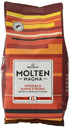 - Morrisons Molten Magma Roast and Ground Coffee | 227 g | Pack of 6 -