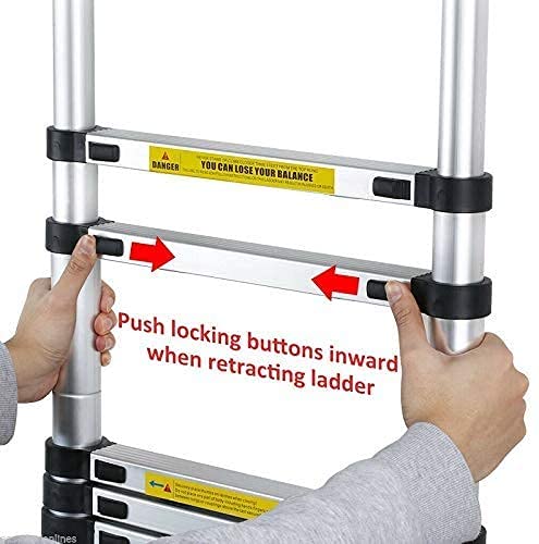 - Multibao 8.5Ft 2.6M Telescopic Ladders | Telescoping Extendable Aluminium Folding -
