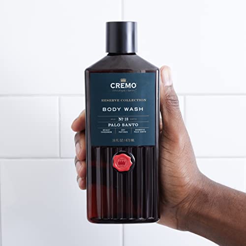 CREMO - Reserve Collection Palo Santo Body Wash For Men - Luxury Fragrance Shower Gel - 473ml