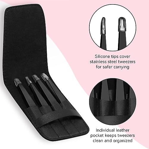 - FACEMADE 4 Pack Tweezers Set -