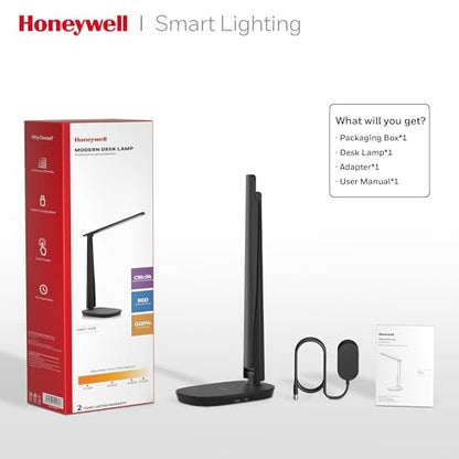 - Honeywell LED Desk Lamp Eye Caring | Sunturalux H2 Table Lamp With USB Charging Port -