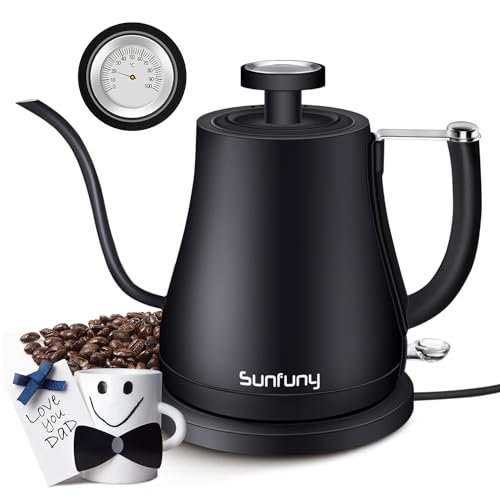 - Electric Gooseneck Kettle | 0.8 Litre 100% Stainless Steel Pour Over Kettle | Coffee Brew Kettle -