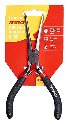Amtech B3187 Mini Extra Long Nose PLIER with Spring