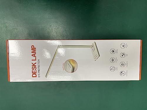 Desk Lamp, Eye-caring Table Lamp with USB Charging Port, Dimmable Bedside Lamp With Night Light , 5 Light Modes x 10 Brightness Levels, Touch Control, for Home, Office ,Bedroom, Reading, Work, Study
