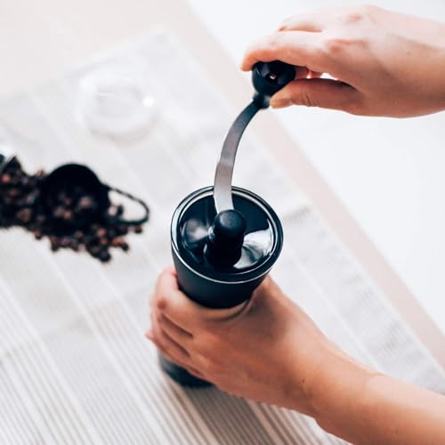 - Hario | Transparent Black Mini Mill Plus | Compact & Adjustable Hand Coffee Grinder -