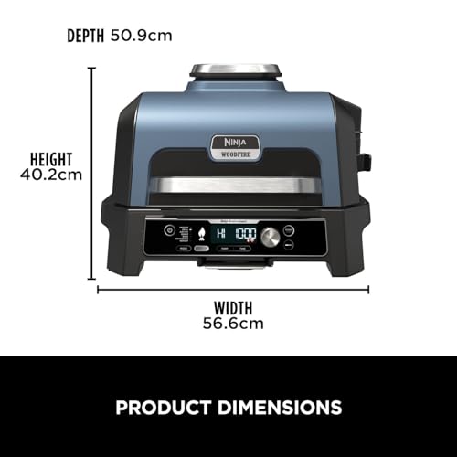 - Ninja Woodfire Pro Connect XL Electric BBQ Grill and Smoker | App Control | Digital Probe -