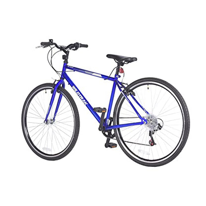 - Wildtrak - Steel Trekking Bike, Adult, 700C, 6 Speed - Blue