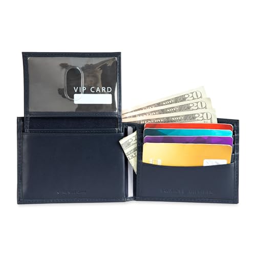 - Tommy Hilfiger | Slim Bifold Wallet Bi-Fold | Navy Dore -