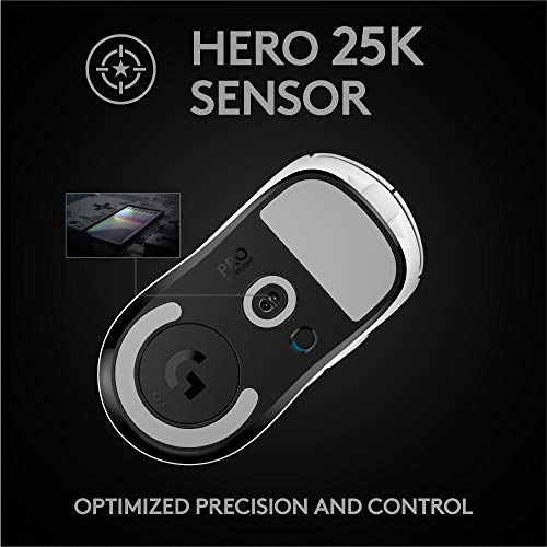 - Logitech G PRO X SUPERLIGHT Wireless Gaming Mouse | HERO 25K Sensor | Ultra-light with 63g | 5 Programmable Buttons -