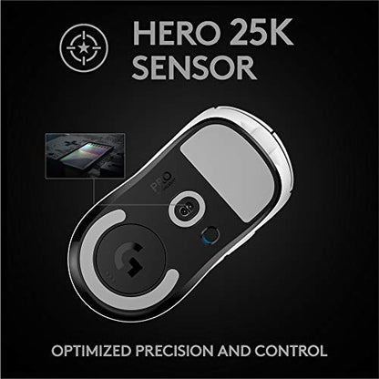 - Logitech G PRO X SUPERLIGHT Wireless Gaming Mouse | HERO 25K Sensor | Ultra-light with 63g | 5 Programmable Buttons -