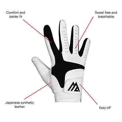 - WESTWOOD FOX Golf Glove Men Left Hand Right Non Slip Leather Grip