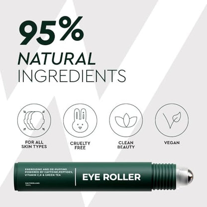 - Wolf Project Under Eye Roller with Caffeine, Vitamin C and Peptides