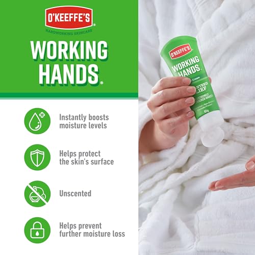 - O'Keeffe's Working Hands | 80ml Tube | Hand Cream for Extremely Dry, Cracked Hands -