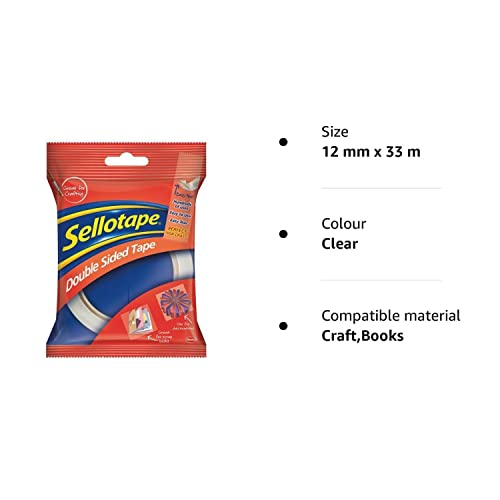 - Sellotape Double Sided Tape | Strong Double Sided Tape for Everyday Use -
