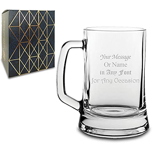 - Personalised Engraved Oversized Pint Glass Tankard | Gift Box -
