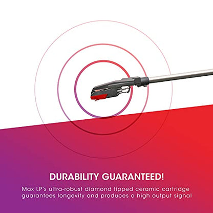 - ION Audio Max LP | Vinyl Record Player / Turntable with Built In Speakers | USB Output for Conversion and Three Playback Speeds | Natural Wood Finish -