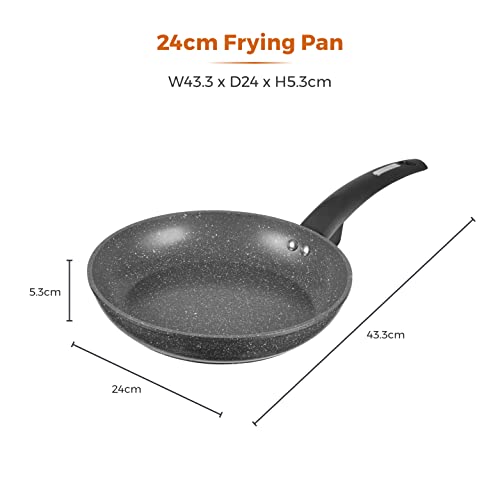 - Tower Cerastone T81232 Forged Frying Pan | Non-Stick Coating | Soft Touch Handles -