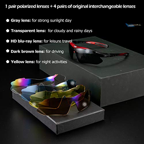 - ROCKBROS Polarized Cycling Sunglasses | Sports Sunglasses | UV Protection Cycling Glasses -