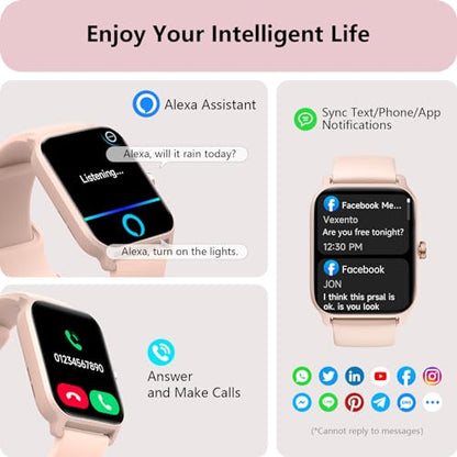 - Smart Watch for Women | Alexa Built-in | [1.8"HD Screen] | Waterproof -