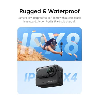 - Insta360 GO 3 (128GB) | Vlogging Camera for Creators | Vloggers with Flip Touchscreen -