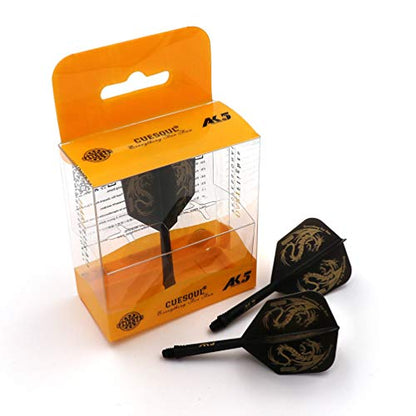 CUESOUL ROST Integrated Dart Shaft and Flights,big wing shape,Set of 3 pcs Dragon Pattern(CSAK-5JL1-S)