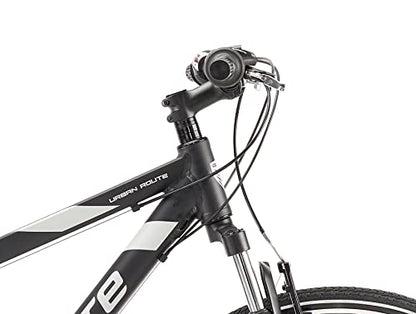 Coyote URBAN Gents's Hybrid Bike With 700C Wheels 17.5-Inch Frame, 18-Speed Shimano Gearing & Shimano EZ Fire Shifters,V-Brake, BLACK Colour