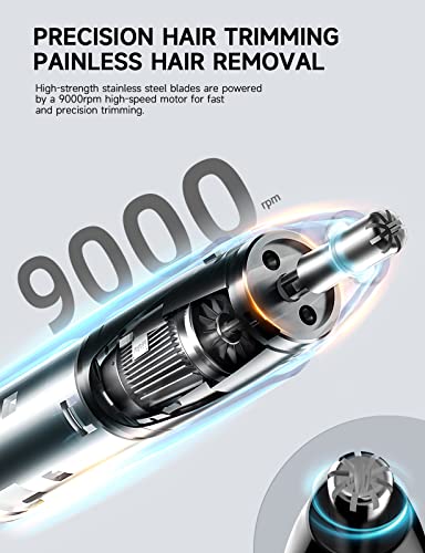 - Rechargeable Nose Hair Trimmer for Men | 2024 Professional Painless Ear and Eyebrow & Facial Hair Trimmer -