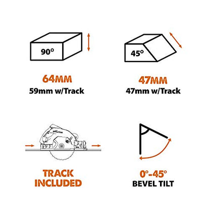 - Evolution Power Tools R185CCS Circular Saw | TCT Multi-Material Blade -