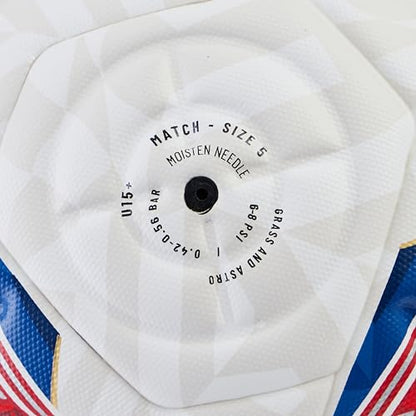 - Mitre Match FA Cup Football | White/Blue/Red | Size 4 -