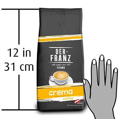 Der-Franz Crema Coffee, whole bean, 4 x 1000 g