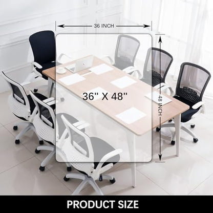 - Kuyal Clear Chair Mat for Hard Floors | 90x120cm (3'x4') | Transparent Floor Mat -