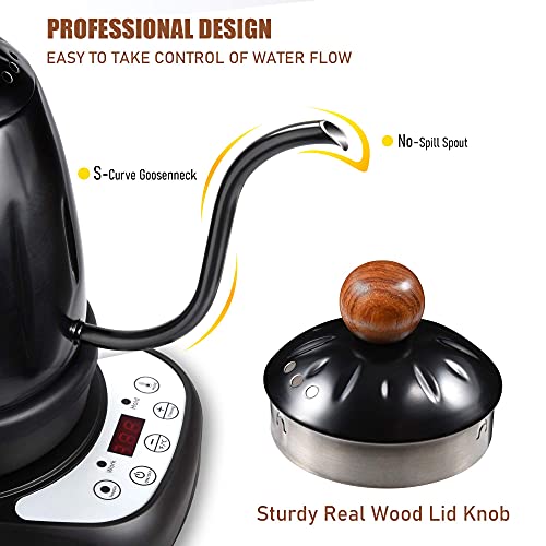 - Diguo Variable Temperature Digital Electric Gooseneck Kettle | Pour Over Coffee | Hand Drip Kettle Narrow Spout -